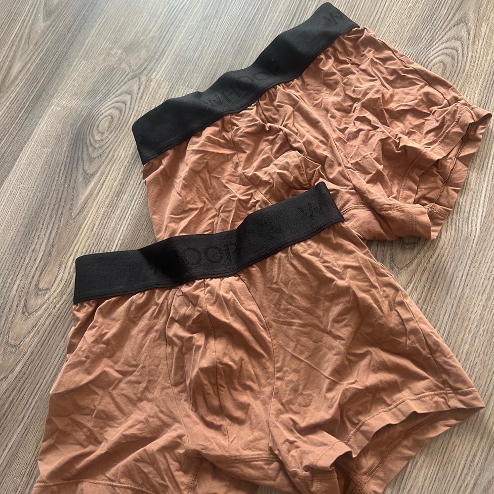 WHOOP Men's Brown Boxer Briefs with Black Waistband